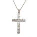Necklace Emerald Platinum Diamond Cross Necklace 58 Facettes