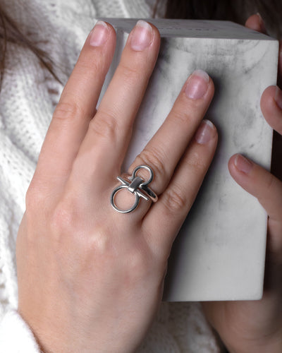 Bague 51 Bague HERMES Bride Moyen Modèle en Argent 925/1000 58 Facettes 62573-58638