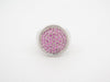 Bague 53 bague PREMIERS JOYAUX bouton or blanc 18k t53 sertie spinelles rose 58 Facettes 249103