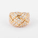 Ring Van Cleef and Arpels ring pattern grid pattern in yellow gold and diamonds 58 Facettes 0