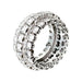 Bague 50 Bague bandeau en or blanc et diamants. 58 Facettes 31179