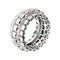 Bague 50 Bague bandeau en or blanc et diamants. 58 Facettes 31179