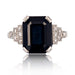Ring 53 Old art deco sapphire diamond ring 58 Facettes 22-108