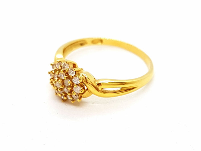 Bague 56 Bague Or jaune Diamant 58 Facettes 06346CD