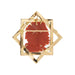 Brooch Spilla ciondolo oro rosa con corallo 58 Facettes 35138