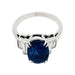 Ring 53 5,17 carat sapphire ring in white gold and diamonds. 58 Facettes 30694