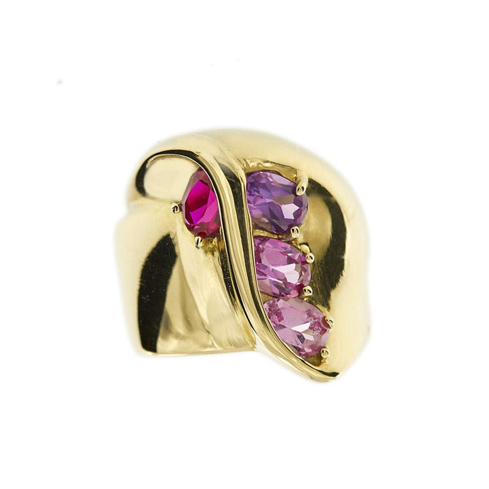 Bague 52 Bague large saphirs roses et rubis 58 Facettes 33533