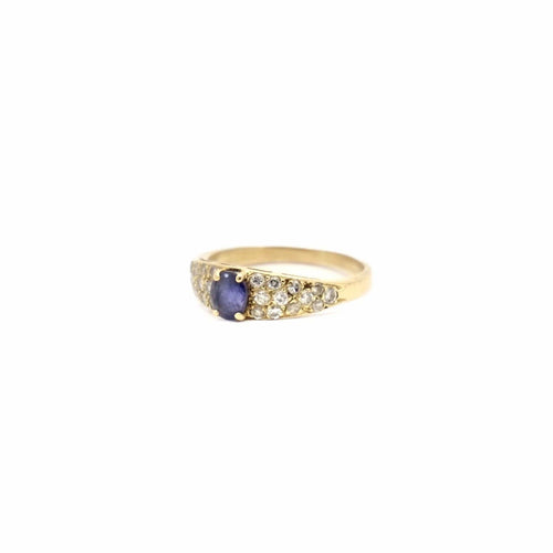 Bague 52 Bague Or jaune Saphir Diamants 58 Facettes CF2379-101