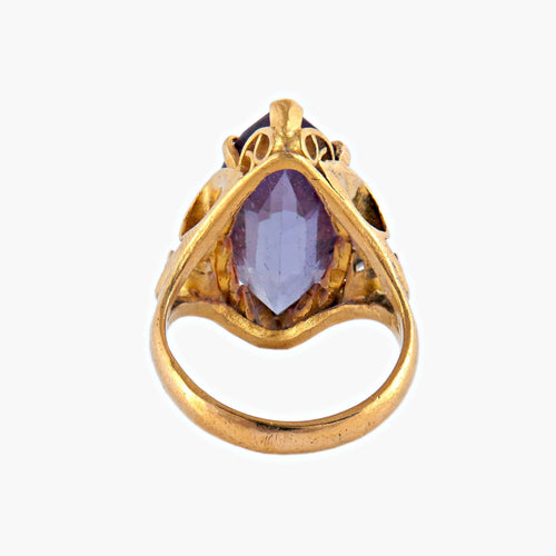 Bague 49.5 / Or Jaune / Améthyste BAGUE MARQUISE "FANTASY" OR & AMETHYSTE 58 Facettes BO/220018 RIV