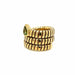 Bulgari Tubogas Serpenti Peridot Ring in yellow gold with 3 rows 58 Facettes