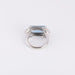 Ring White gold aquamarine and diamond ring 58 Facettes