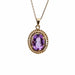 Pendant Pendant Yellow Gold Amethyst Oval 58 Facettes REF2367-89