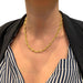 Necklace Yellow gold necklace, navy mesh. 58 Facettes 31261