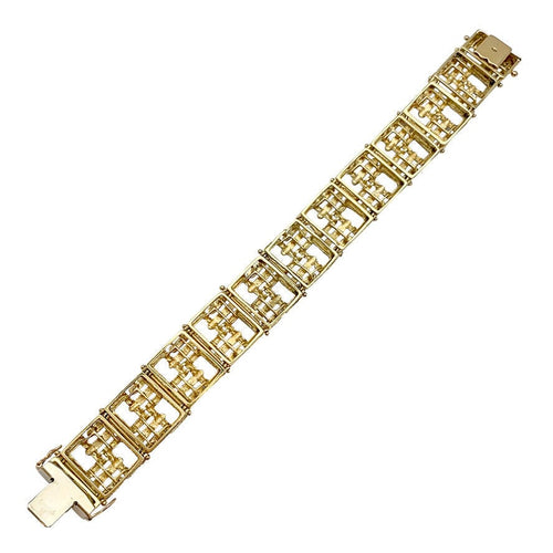 Bracelet Bracelet vintage, or jaune, émail. 58 Facettes 31987