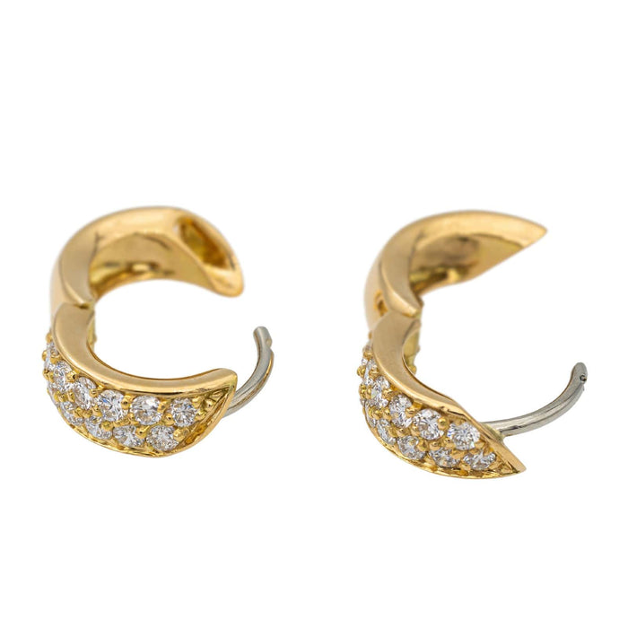 Boucles d'oreilles Boucles d'oreilles Créoles Or jaune Diamant 58 Facettes 2845466CN