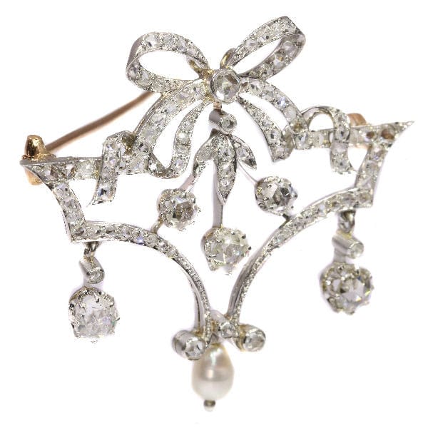 Broche Broche Diamants Et Perle 58 Facettes 17184-0319