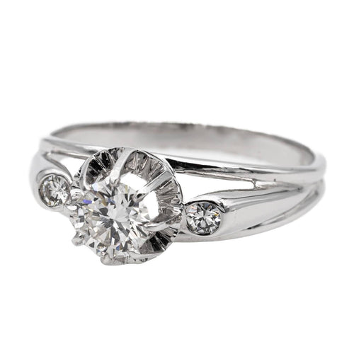 Bague 54 Bague Or blanc Diamant 58 Facettes 2569096CN