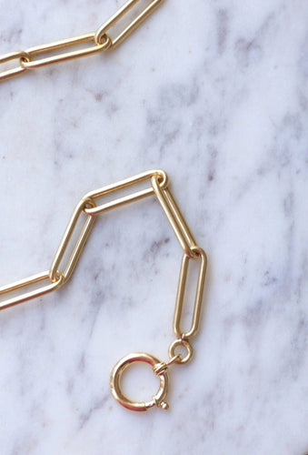 Collier Chaîne maille rectangle en or jaune 58 Facettes