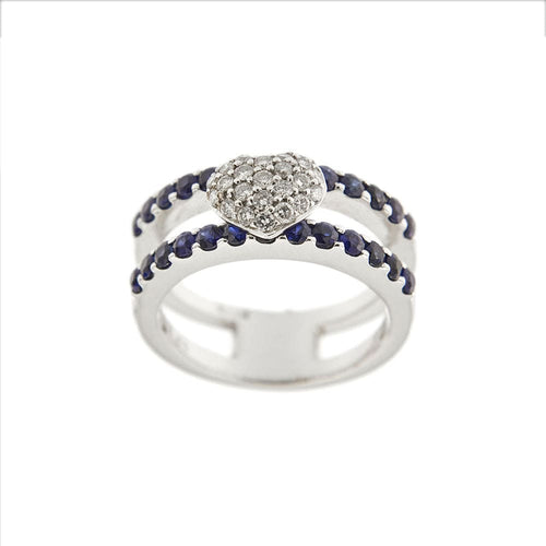 Bague 53 Bague saphirs diamants 58 Facettes 30559