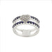 Ring 53 Sapphire diamond ring 58 Facettes 30559