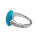 Ring 53 Pomellato ring, "Capri", white gold, turquoise and diamonds. 58 Facettes 30962