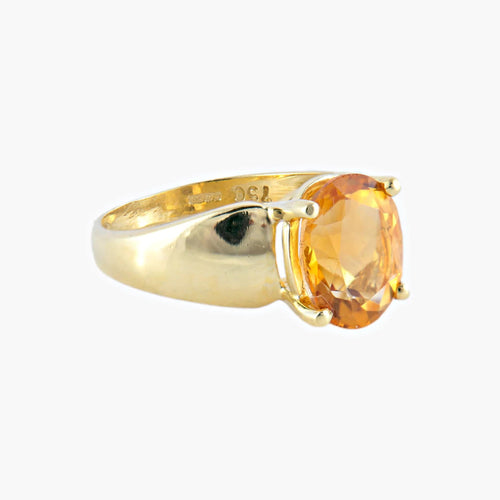 Bague 54 / Citrine / Or Jaune BAGUE "MOON" OR & CITRINE 58 Facettes BO/220040