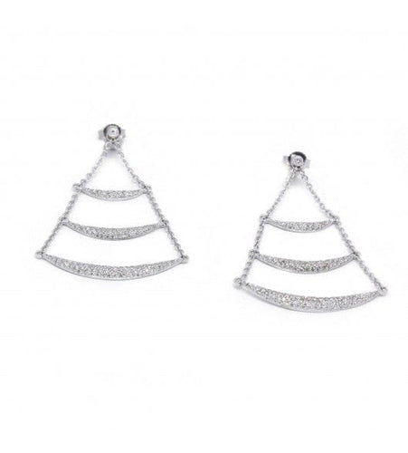 Boucles d'oreilles Blanc/Gris / Or 750 Boucles d'oreilles 160 Diamants 58 Facettes R200065