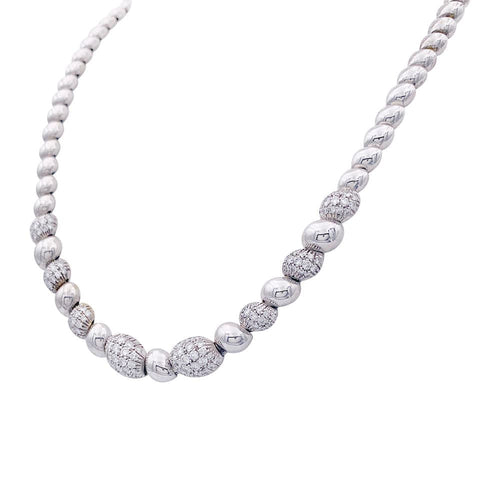 Collier Collier or blanc, diamants. 58 Facettes 32901