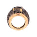 Ring 48 Ring signed POMELLATO smoky quartz in titanium and yellow gold 58 Facettes 221569