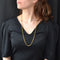 Collier Chaine ancienne en or jaseron double 58 Facettes 19-601
