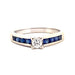 Ring Solitaire ring with sapphires 58 Facettes