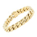 Bracelet Flat curb bracelet in yellow gold 58 Facettes 21-698