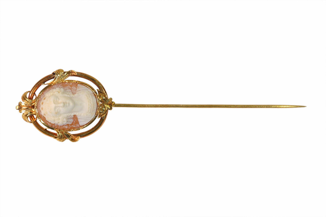 Broche Épingle à bâton camée victorienne - Élégance du 19ème siècle 58 Facettes 23317-0047