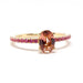 Ring Tourmaline ring pink sapphires rose gold 58 Facettes