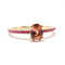 Bague Bague tourmaline saphirs rose or rose 58 Facettes