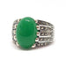 Bague Bague vintage agate verte argent 58 Facettes