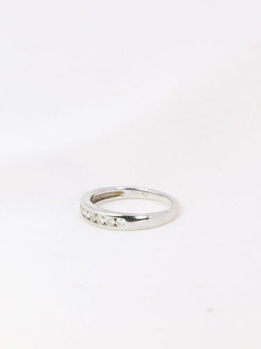 Bague 47.5 Demi-Alliance américaine diamants 0,18 ct 58 Facettes J110