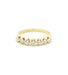 Bague 54 / Jaune / Or 750‰ Demi alliance diamants 0.56 carat 58 Facettes 220510R