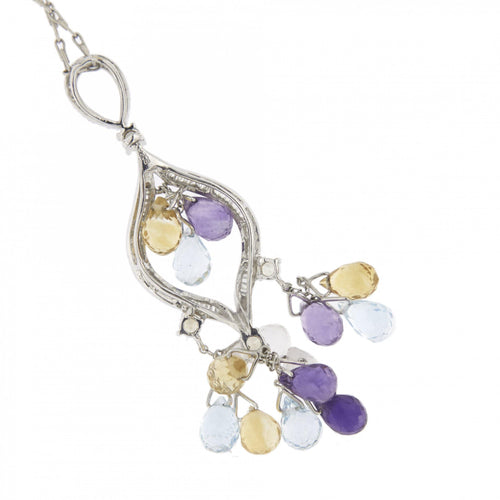 Collier Collier diamants et pierres précieuses 58 Facettes 25768