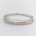 Bracelet Bangle bracelet in white gold and diamonds 58 Facettes 20617