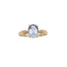 Ring 18k yellow gold oval aquamarine ring 58 Facettes