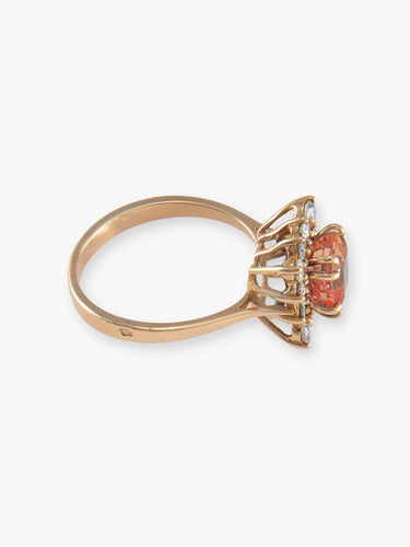 Bague 52 Bague diamants et topaze impériale rose 58 Facettes 630