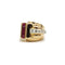 Bague 52 Bague TANK en Or jaune, diamants & rubis 58 Facettes 220044SP