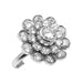 Ring 53 Daisy ring in white gold, diamonds. 58 Facettes 26243