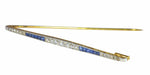 Brooch Diamond and sapphire barrette brooch 58 Facettes 22299-0349