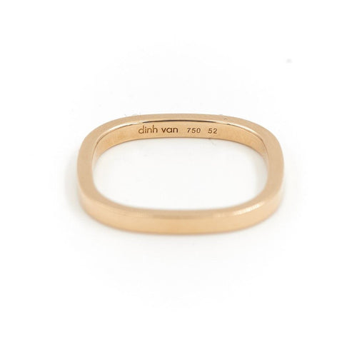 Bague 52 Dinh Van Bague Alliance Carré Or jaune 58 Facettes 2025280CN