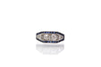 Ring 52 Art Deco ring with diamonds and sapphires calibrated in gold and platinum 58 Facettes 25465