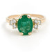 Ring 53 Yellow Gold Emerald Ring 58 Facettes 1751507CN