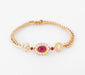 Bracelet Bracelet in yellow gold and diamond, cabochon ruby ​​from the house of Van Cleef and Arpels 58 Facettes 0