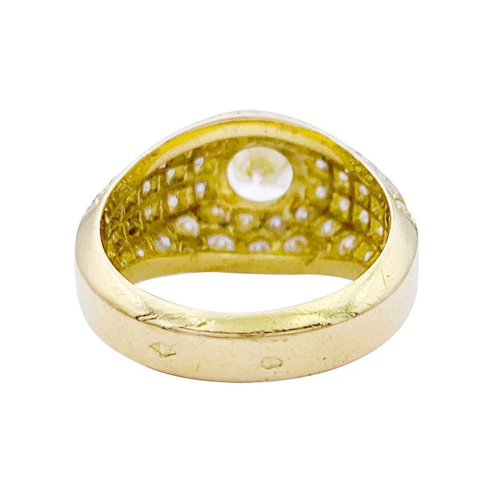 Bague 51 Bague or jaune, diamants. 58 Facettes 32736